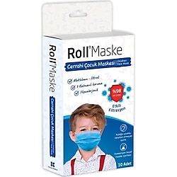 Roll 3 Katlı Meltblown Telli 10'lu 12 Paket Cerrahi Erkek Çocuk Maskesi