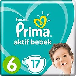Prima Bebek Bezi Beden:6 (13-18KG) Extra Large 17 Adet Ekonomik Pk
