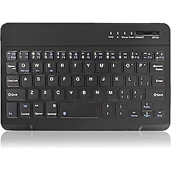 Duhaline Alcatel 1t 7" Uyumlu Bluetooth Tablet Klavyesi Mini Slim Şarjlı Kablosuz Klavye - Beyaz
