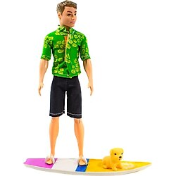 Mix Oyuncak Oyuncak Bebek Sporcu Ken Sörfcü Köpeği 30 cm - Renkli