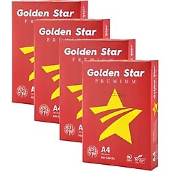 Golden Star A4 Fotokopi Kağıdı 80GR. 4 Paket (2000 Sayfa) - Beyaz