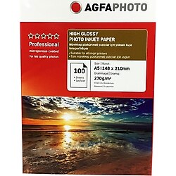 240g/m AgfaPhoto Agfa photo Premium Photo Inkjet Glossy 100 Sheets 10x15 cm 