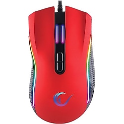 Rampage SMX-R44 Kırmızı Makrolu Kablolu Optik Oyuncu Mouse