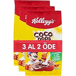 Kellogg 's Coco Pops 225 gr 3'lü Çikolatalı Mısır ve Buğday Gevreği