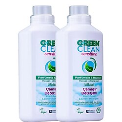 U Green Clean Sensitive Parfümsüz Boyasız Çamaşır Deterjanı 1 lt 2'li