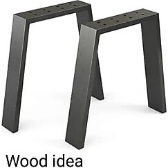 wood idea Metal Masa-yemek Masası- Çalışma Masası Ayağı 2 Adet Ayak 72 Cm Mobilya Ayağı