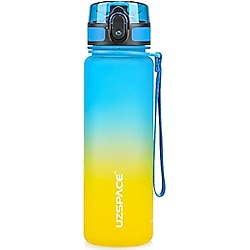 UZSPACE spor İçecek şişesi 500 ml/800 ml/1 l, sızdırmaz, Tritan ve bisfenol A içermez, bisiklet, fitness, dış mekan için su şişesi