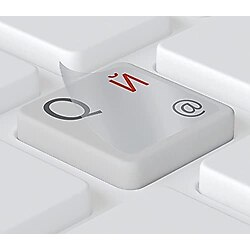 Rusça klavye Etiketi şeffaf arka (Kırmızı)- Russian Keyboard transparent sticker (Red)