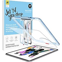 Hocents. Paperfeel Cam Ekran Koruyucu iPad Pro 12.9 6. / 5. / 4. / 3. Nesil (2022/2021 / 2020/2018) ile Uyumlu [Otomatik Hizalama Aracı] [Temperli Cam] [EZ Kit]
