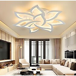 LED tavan lambası kısılabilir, oturma odası lambası uzaktan kumandalı renk değiştirme, yatak odası tavan lambası modern tavan aydınlatması tavan aydınlatması avize lambası, kısılabilir 10 başlık/çap 8