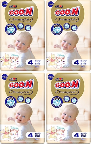 Goon Premium Soft 4 Beden 136'lı Bebek Bezi