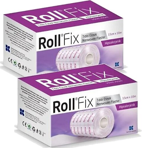 Roll Fix 15cm X 10m Hipoalerjenik Tıbbi Esnek Fix Flaster X 2 Adet