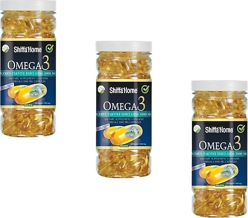 Shiffa Home Omega 3 Balık Yağı 3'lü Paket 200 Softgel
