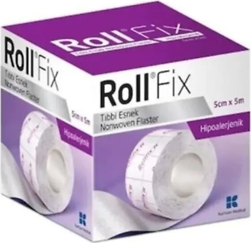 Roll Fix 5cm X 5m Elastik Sabitleme Bandı - Flaster - 8 Adet