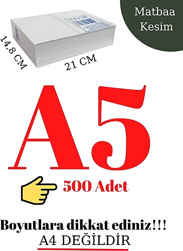 Palifix Copier Bond A5 80 gr 500 Yaprak Kağıt Fotokopi Kağıdı