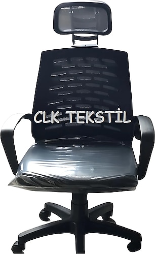 CLK Müdür Şef Makam Ofis Sandalyesi Koltuğu Döner Sandalye Krom Ayaklı Tekstil