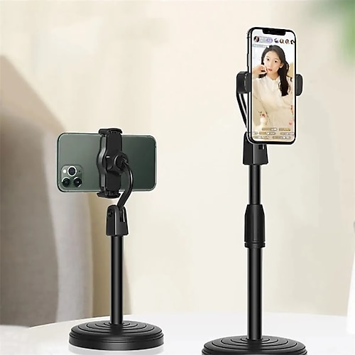 vipstreet Telefon Video Selfie Çekme Standı 360 ° Ayarlanabilir Dik - Yatay Açılı Masaüstü Telefon Tutucu