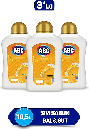 ABC Bal & Süt 3.5 lt 3'lü Sıvı Sabun
