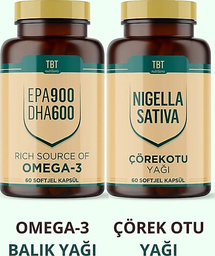 Tabitat Doğal Omega-3 Zengini Balık Yağı + Çörek Otu Yağı Softjel Kapsül