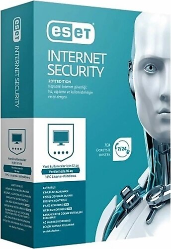 Eset Internet Security 1 Kullanıcı 1 Yıl Antivirüs, Güvenlik Yazılımı