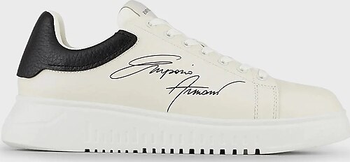 Emporio Armani Logolu Hakiki Deri Sneaker Ayakkabı Erkek Ayakkabı X4x264 Xm670 N422