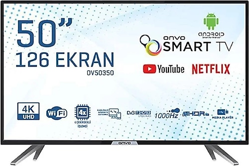 Onvo 50'' Ultra HD 4K Android Smart Led TV