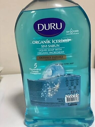 Duru sıvı sabun 1.5lt organik içerikli okyanus tazeliği