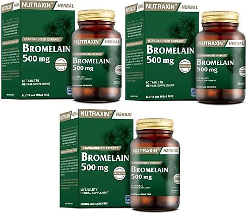 Nutraxin Bromelain 500 mg 60 Kapsül X3 Adet