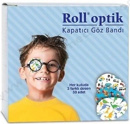 Roll Optik 3 Desenli 50'li Erkek Çocuk Göz Kapama Bandı