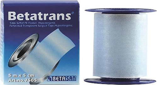 Betatrans 7505 Perfore Şeffaf Tıbbi Flaster 5m x 5cm
