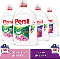 Persil Sıvı Çamaşır Deterjanı 4 x 2145ml (132 Yıkama) 2 Gülün Büyüsü + 2 Color