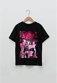 BlackPink Müzik Grubu Özel Tasarım Baskılı Unisex Çocuk Tişört
