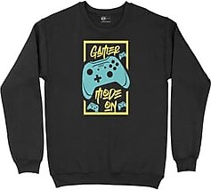 Mavi Gamer Mode On Siyah Sweatshirt