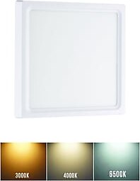 Sedef Avize Slim Led Panel Sıva Üstü Kare 18W 6500K Soğuk Beyaz Işık Beyaz Kasa