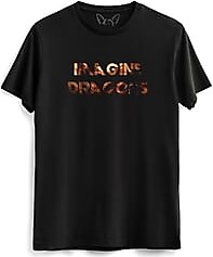 İmage Dragons Dijital Baskılı Çocuk Siyah Tshirt