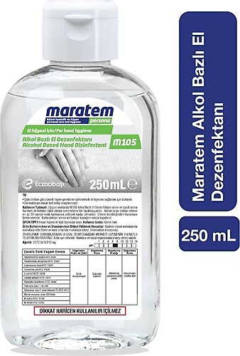 Maratem M105 Alkol Bazlı El Dezenfektanı 250 ml 10'lu