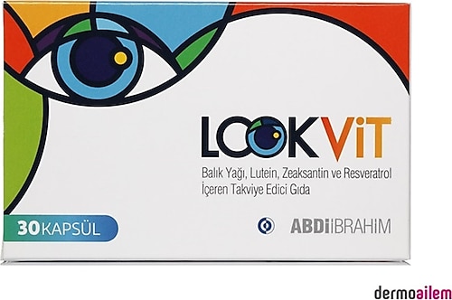 ABDİİBRAHİM Lookvit 30 Kapsül Balık Yağı - Lutein - Resveratrol