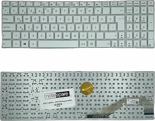 Notespare Asus VivoBook X540NA-GQ063 Uyumlu Laptop Klavye Beyaz TR