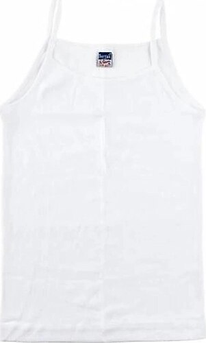 Berrak İç Giyim İp Askılı Kız Çocuk Penye Atlet 6Lı Paket 7-8 yaş Beyaz