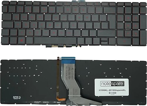 Notespare Hp Pavilion 15-bc000 (Touch) Uyumlu Laptop Işıklı Klavye Gümüş TR