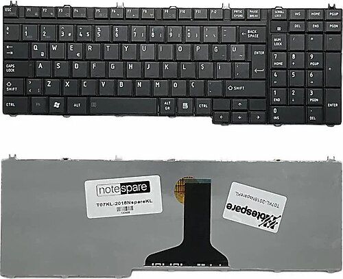 Notespare Toshiba 6037B0038902, 6037B0039002 Uyumlu Laptop Klavye Gümüş TR