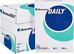 Avansas Daily A4 80 gr 2500 Yaprak 5'li Paket Fotokopi Kağıdı