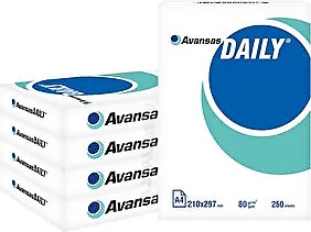 Avansas Daily A4 80 gr 1250 Yaprak 5'li Paket Fotokopi Kağıdı