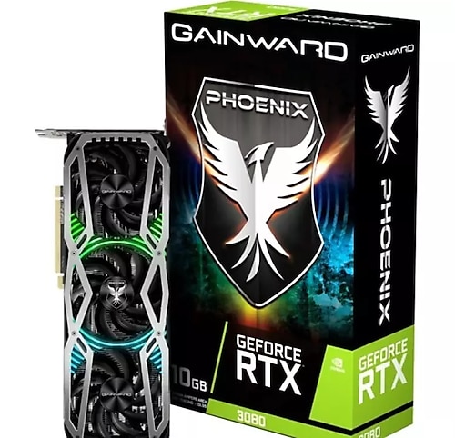 Gainward RTX3080 Phoenix NED3080019IA-132AX LHR 320 Bit GDDR6X 10 GB Ekran Kartı