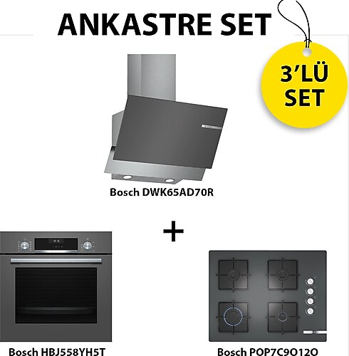 Bosch Ankastre Set HBJ558YH5T POP7C9O12O DWK65AD70R Fiyatlar