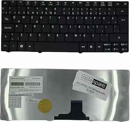 Acer Aspire One AO751, AO751H Uyumlu Laptop Klavye Siyah TR