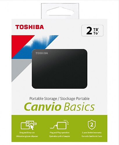 Toshiba Canvio 2tb 2.5" USB 3.2 Taşınabilir Harici Disk HDTB320EK3AA - Siyah