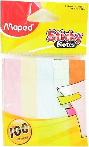 Maped Sticky Notes 15 X 76 mm, 100 Sayfa Yapışkanlı Not Kağıdı