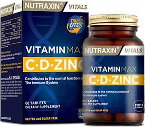 Nutraxin Vitamin Max C-D-Çinko 60 Tablet
