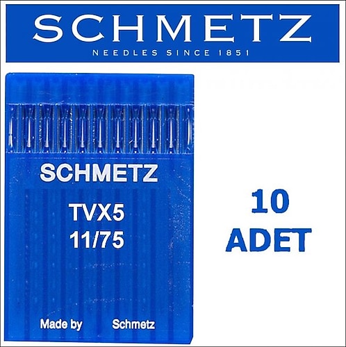 Schmetz Tvx5 Kollu Makinesi İğnesi 11/75 Numara